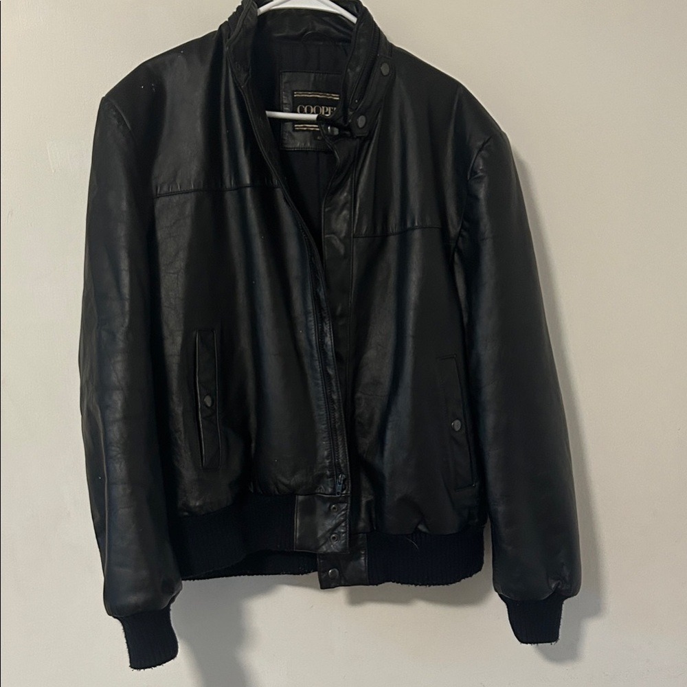 COOPER Black leather Jacket